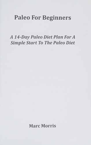 Cover for Paleo for beginners