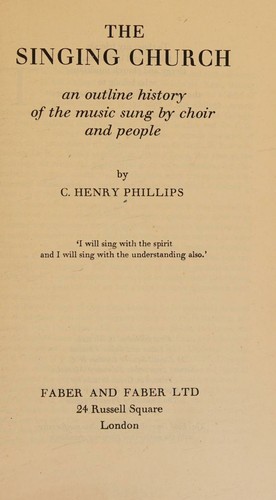 Cover for The singing church;