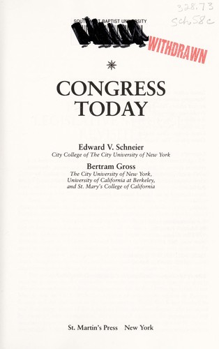 Cover for Congress today