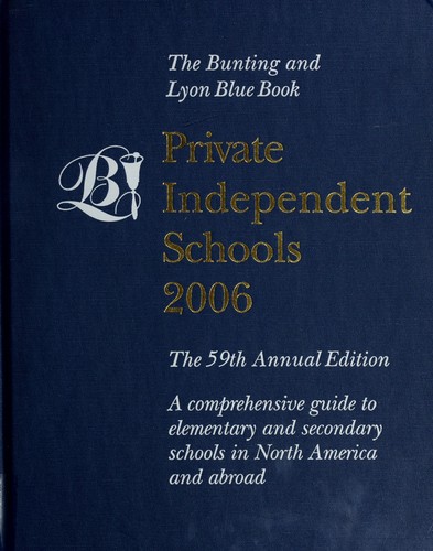 Cover for Private Independent Schools 2006