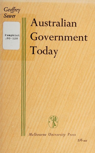 Cover for Autralian Government Today