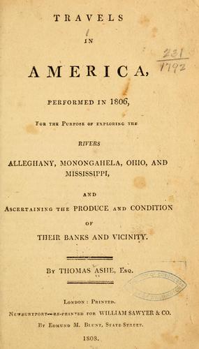 Cover for Travels in America, performed in 1806, for the purpose of exploring the rivers Alleghany, Monongahela, Ohio, and Mississippi, and ascertaining the produce and condition of their banks and vicinity.