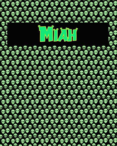 Cover for 120 Page Handwriting Practice Book with Green Alien Cover Miah
