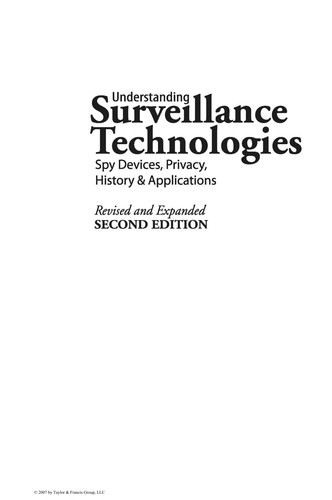 Cover for Understanding surveillance technologies