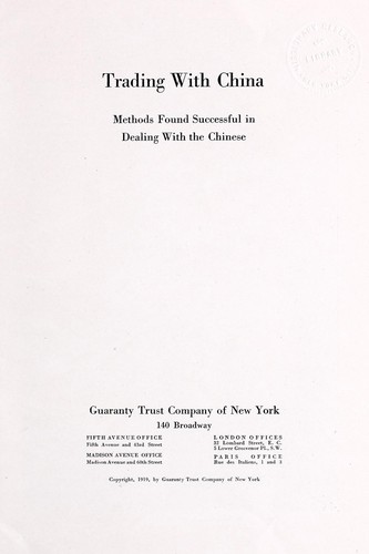 Cover for Trading with China