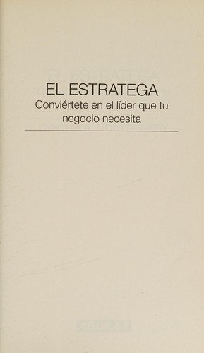 Cover for El estratega