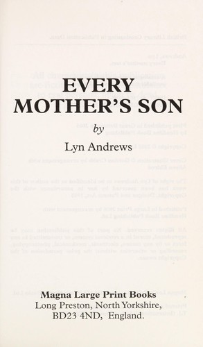 Cover for Every mother's son