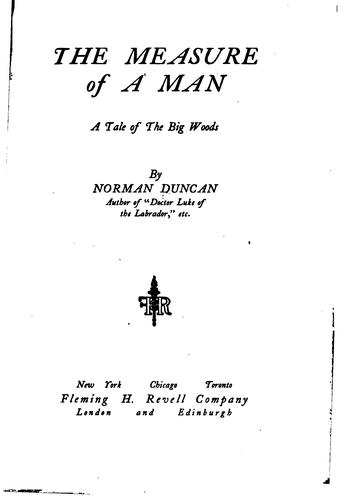Cover for The Measure of a Man: A Tale of the Big Woods