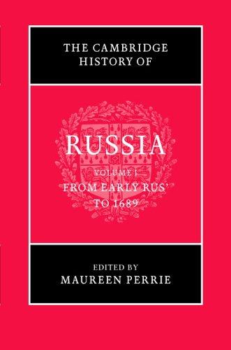 Cover for The Cambridge History of Russia, Volume 1