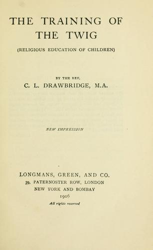 Cover for The training of the twig