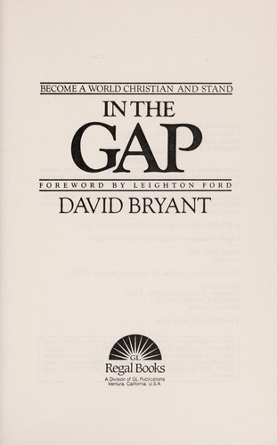 Cover for In the Gap