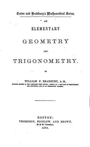Cover for An Elementary Geometry and Trigonometry.