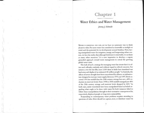 Cover for Water ethics