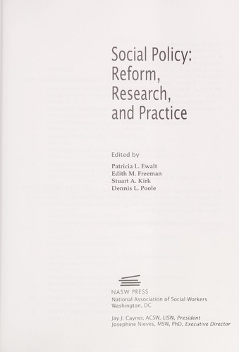 Cover for Social policy