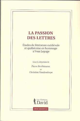 Cover for La passion des lettres