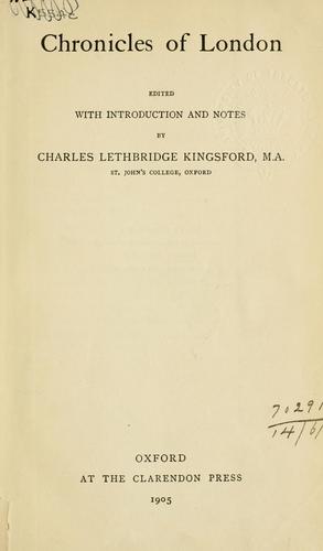 Cover for Chronicles of London