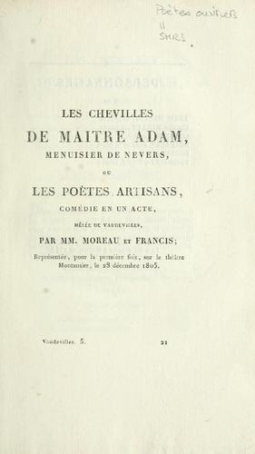 Cover for Les chevilles de maître Adam, menuisier de Nevers, ou, Les poètes artisans