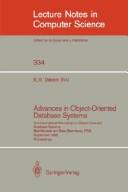 Cover for Advances in Object-Oriented Database Systems