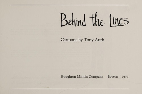 Cover for Behind the lines