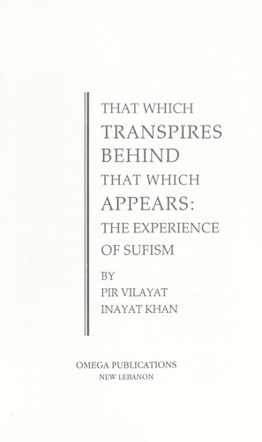 Cover for That Which Transpires Behind That Which Appears