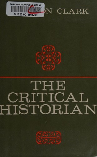 Cover for The critical historian