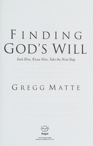 Cover for Finding God's will