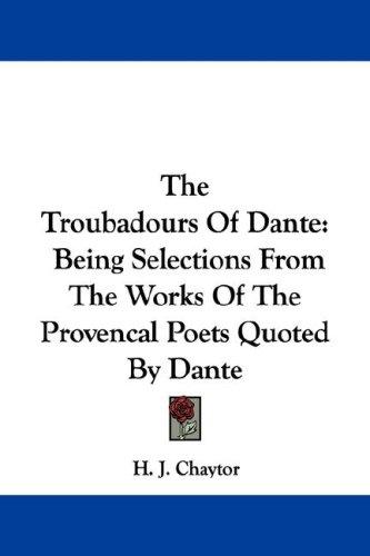Cover for The Troubadours Of Dante