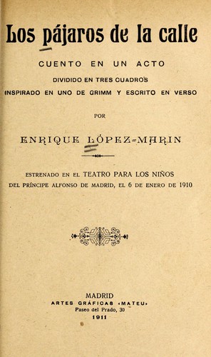 Cover for Los pájaros de la calle