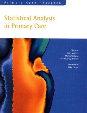 Cover for Statistical analysis in primary care