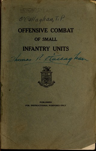 Cover for Offensive combat of small infantry units