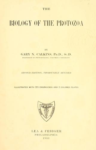 Cover for biology of the protozoa.