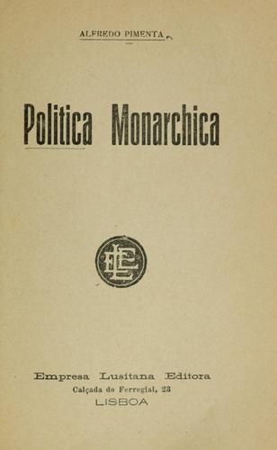Cover for Politica monarchica