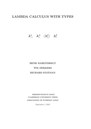 Cover for Lambda calculus with types