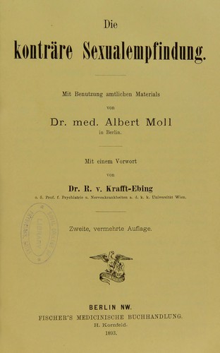 Cover for Die konträre Sexualempfindung