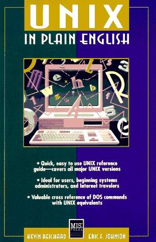 Cover for UNIX in plain English