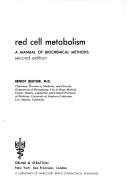 Cover for Red cell metabolism