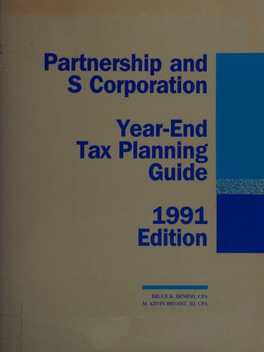 Cover for Partnership and S corporation