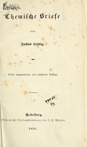Cover for Chemische Briefe.