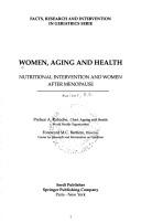 Cover for Women, aging and health