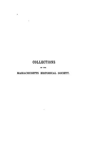 Cover for Collections of the Massachusetts Historical Society