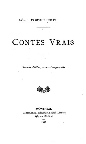 Cover for Contes vrais