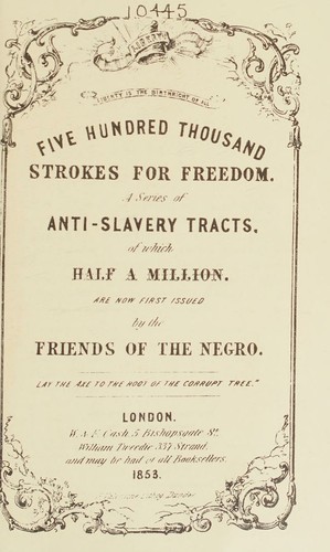 Cover for Five hundred thousand strokes for freedom