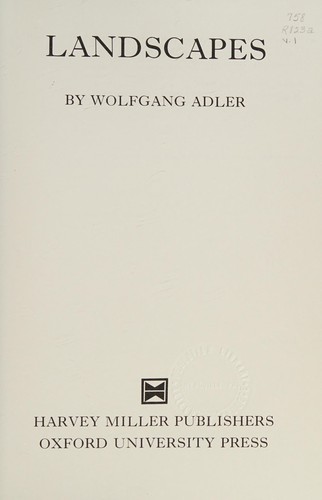 Cover for Landscapes