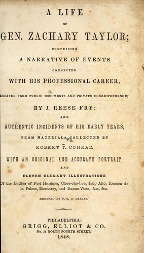 Cover for A life of Gen. Zachary Taylor
