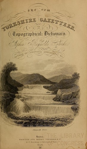 Cover for The new Yorkshire gazetteer
