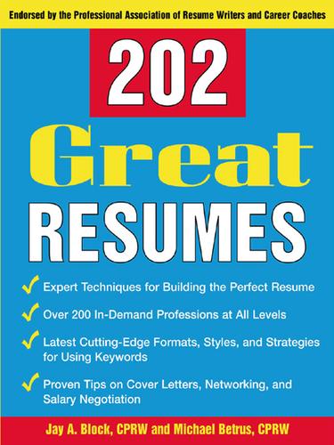 Cover for 202 Great Resumes