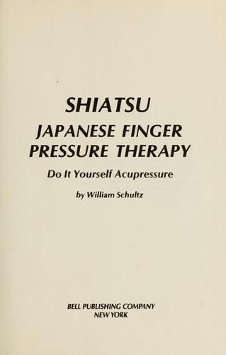 Cover for Shiatsu, Japanese finger pressure therapy