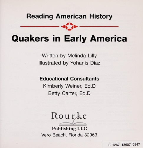 Cover for Quakers in early America
