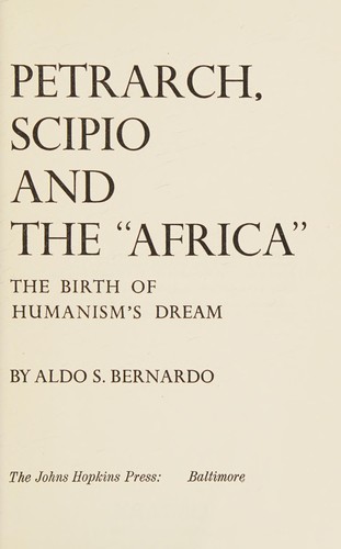 Cover for Petrarch, Scipio and the "Africa"