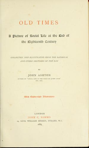 Cover for Old times